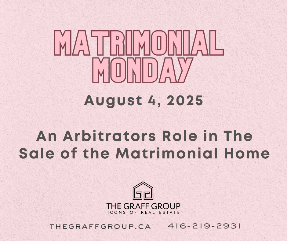 An Arbitrators Role in The Sale of the Matrimonial Home