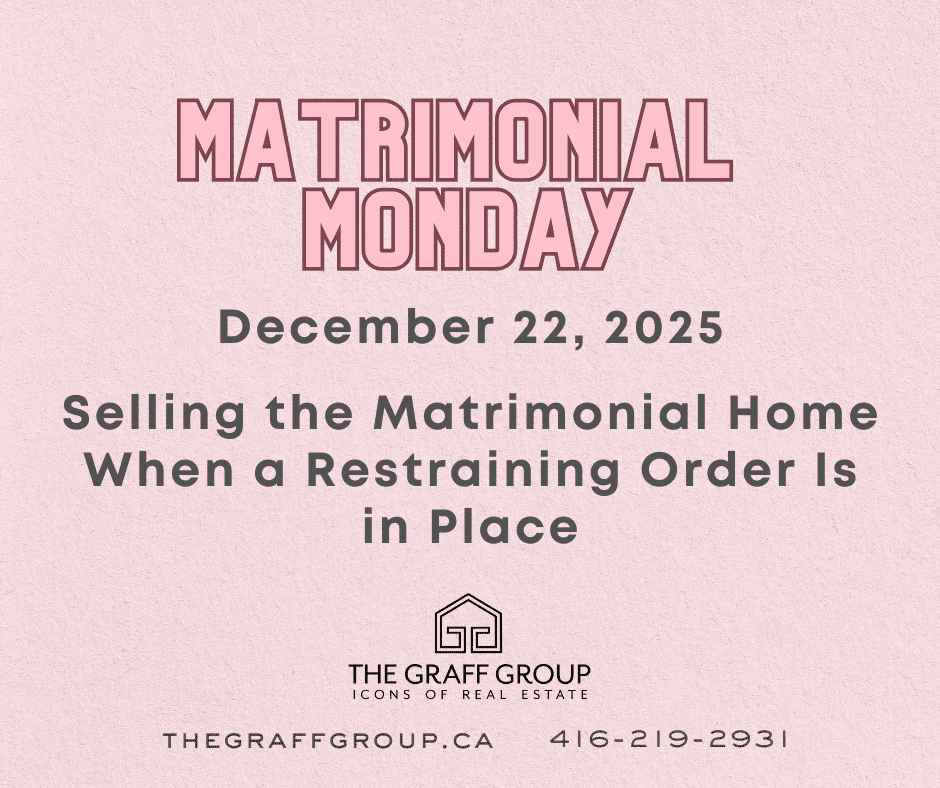 Selling the Matrimonial Home When a Restraining Order Is in Place