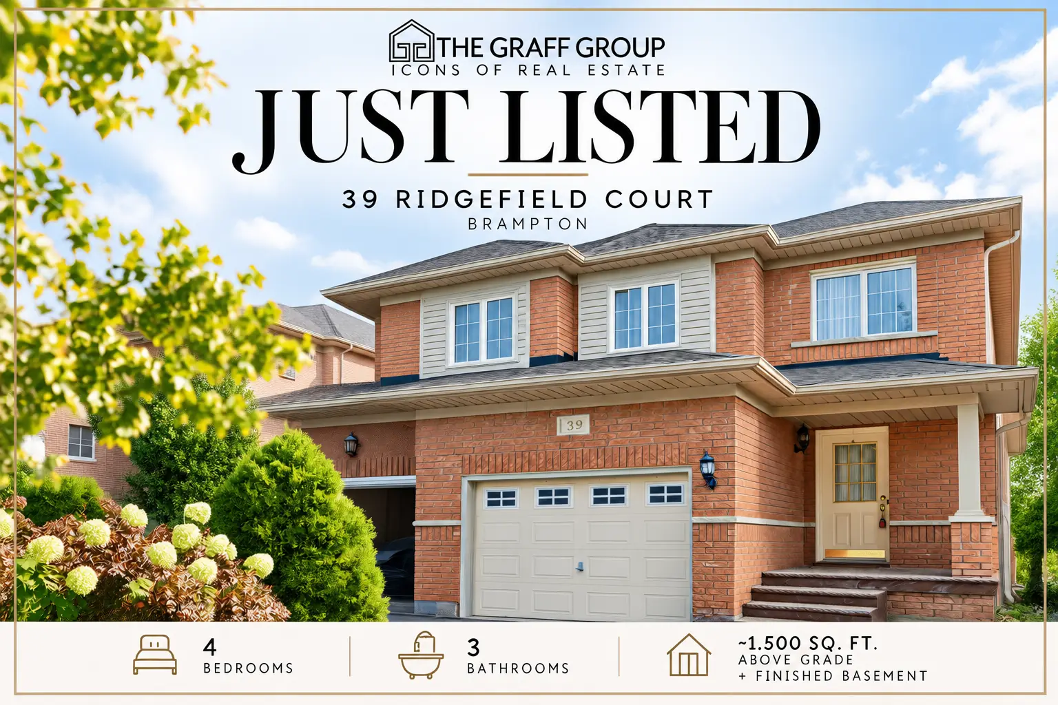 Just Listed: 39 Ridgefield Court, Brampton – Comfortable Family Living with Room to Grow