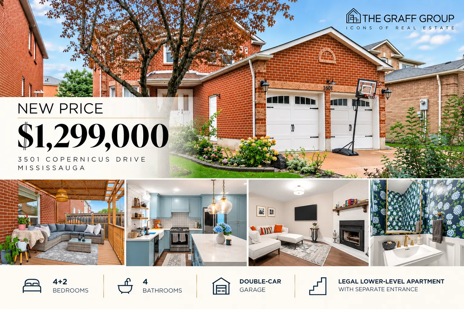 New Price: Beautifully Renovated Home at 3501 Copernicus Drive, Mississauga – $1,299,000