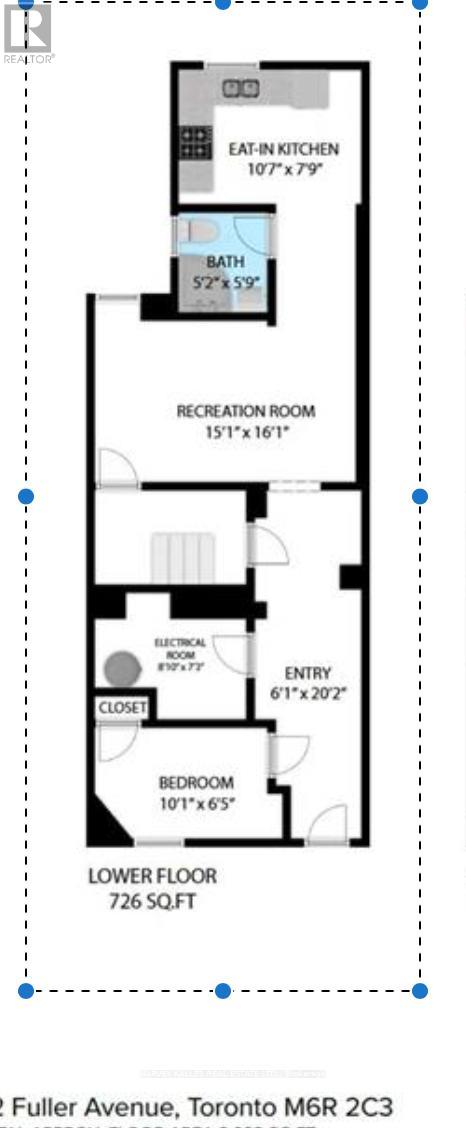 Lower - 32 Fuller Avenue, Toronto, Ontario  M6R 2C3 - Photo 12 - W12711466